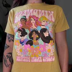 Yellow Disney Princess Graphic T-Shirt